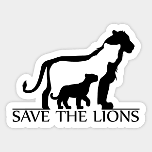 Save the Lions (white background) Sticker